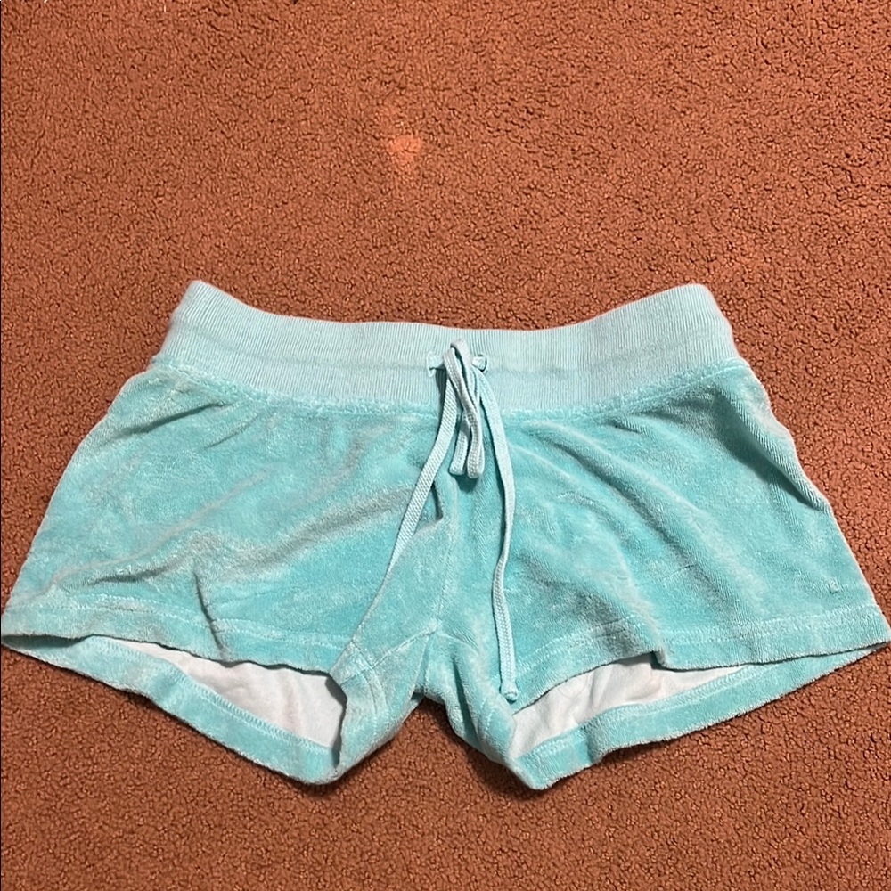 Hard Tail Blue Athletic Shorts with Elastic Waistband